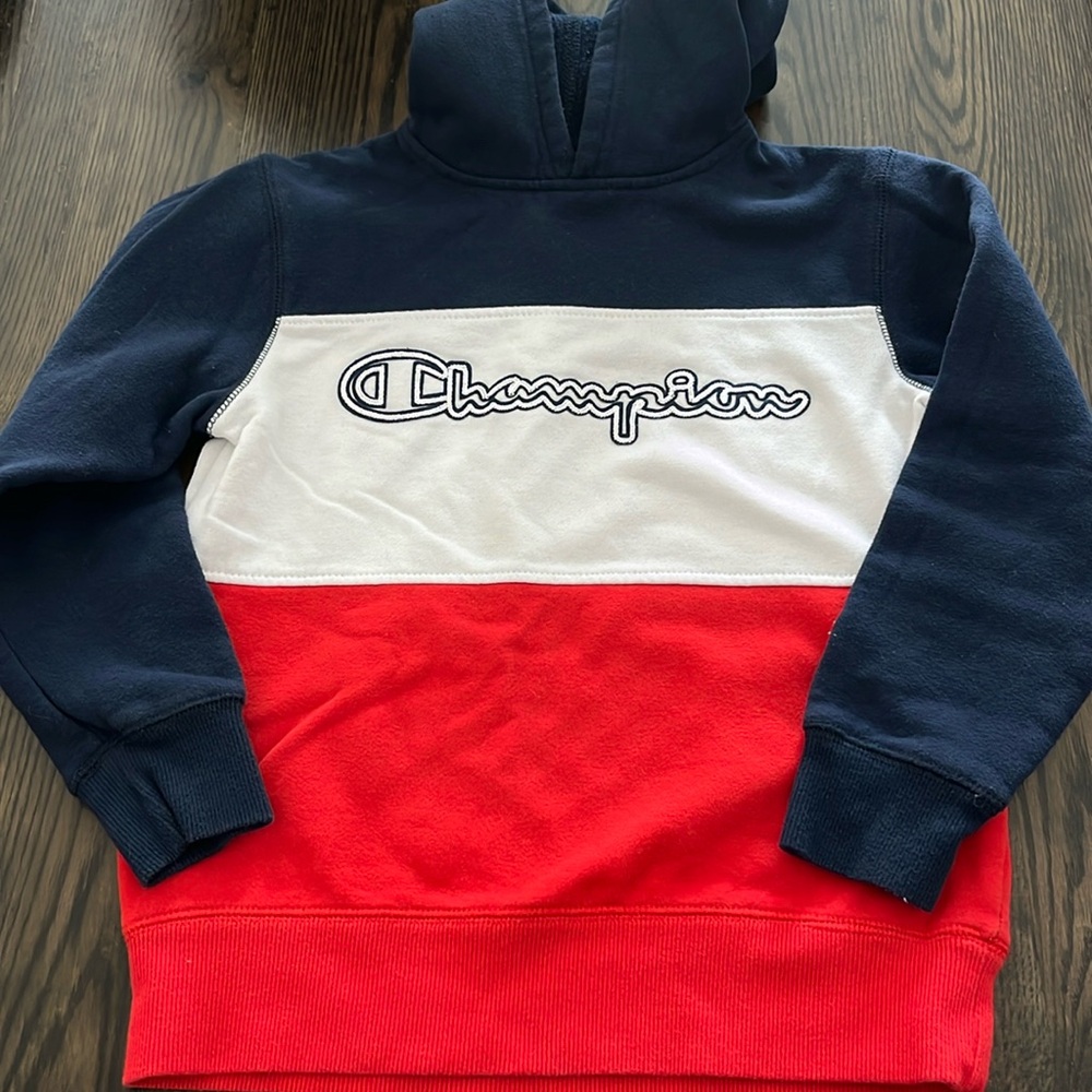 Champion Red White and Blue Unisex Sweatshirt Size Small